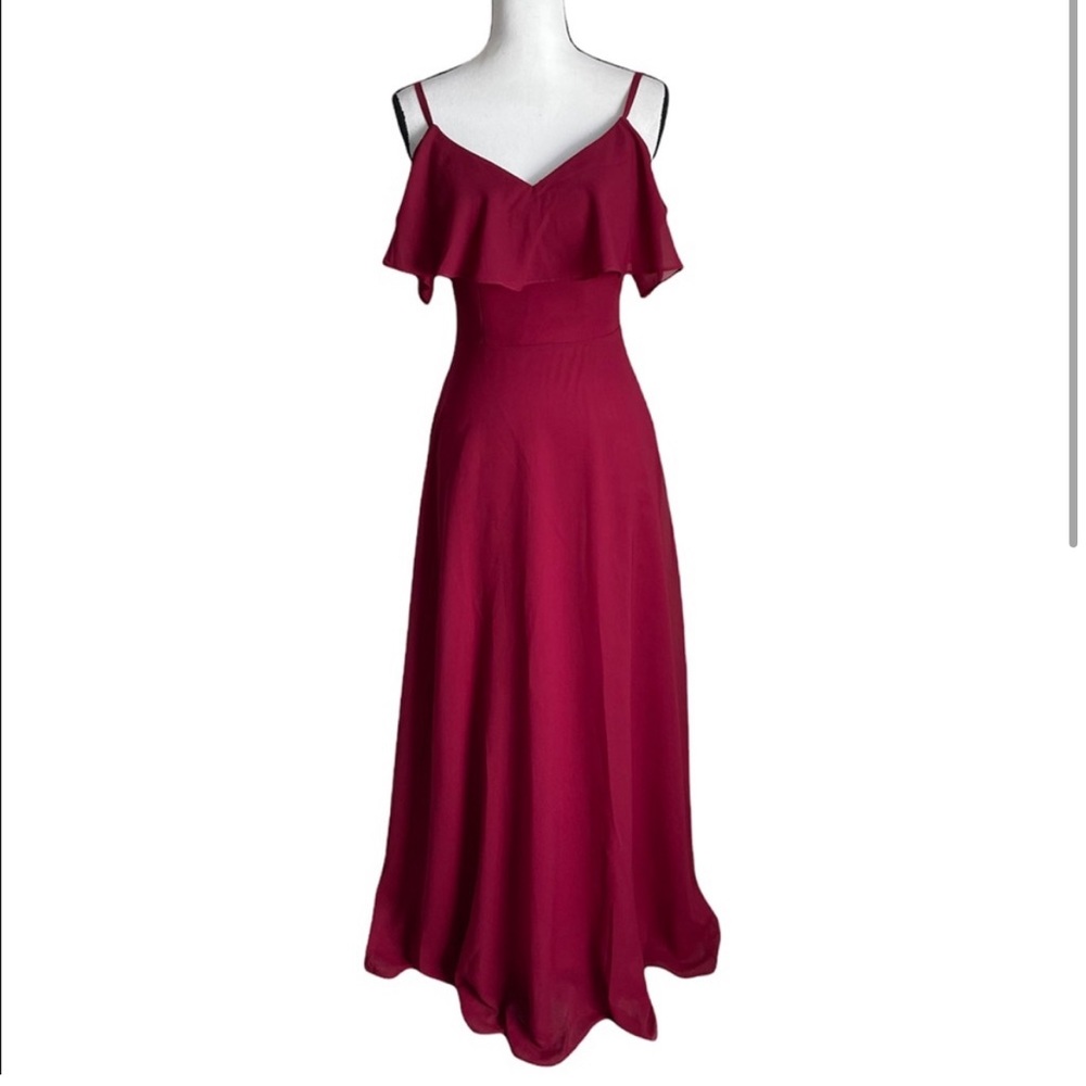 Women’s Off Shoulder Bridesmaid Prom Formal Evening Gown Dress Long Chiffon.